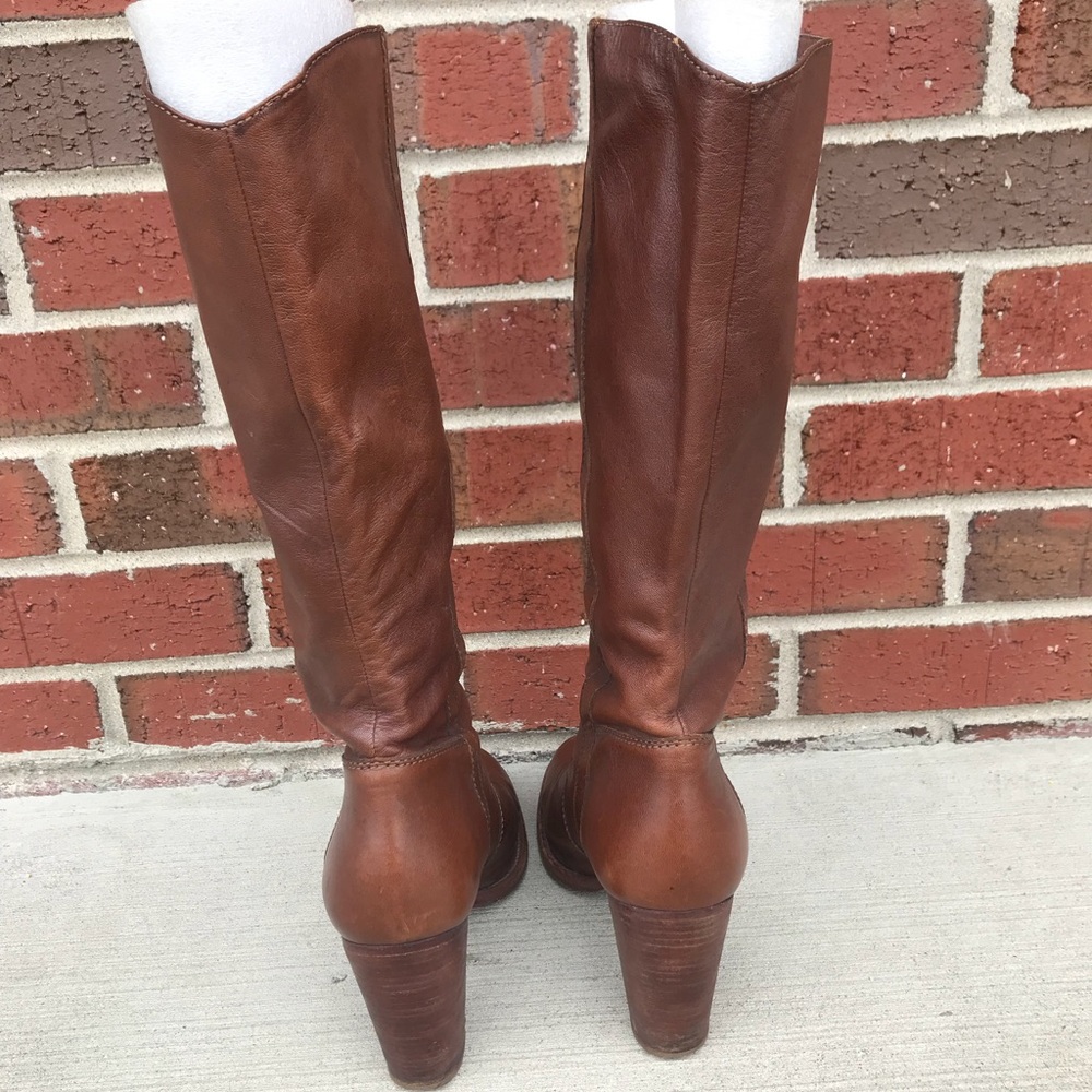 Michael Kors Brown Leather Western Boots 9.5 B - Picture 5 of 8